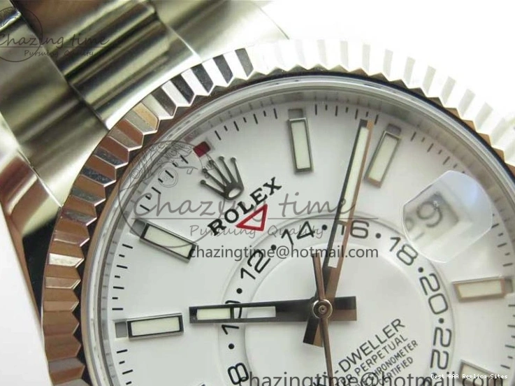 Good Copy Rolex Watches TechFriendly Bracelet to 2880 White Best Dial 326934 1:1 on 23J Edition Asian SS Noob SS Sky-Dweller 1219